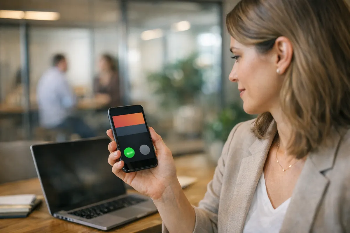 A member answering a front desk call in the Digital Workforce app